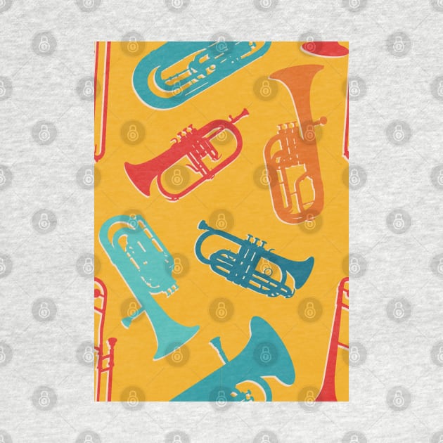 Retro Rainbow Brass Quintet by NattyDesigns